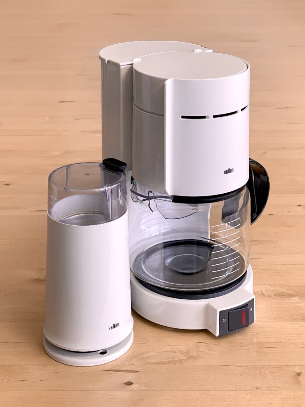 Vintage Braun Aromaster 10-cup Coffee Maker + Braun Aromatic Grinder Set